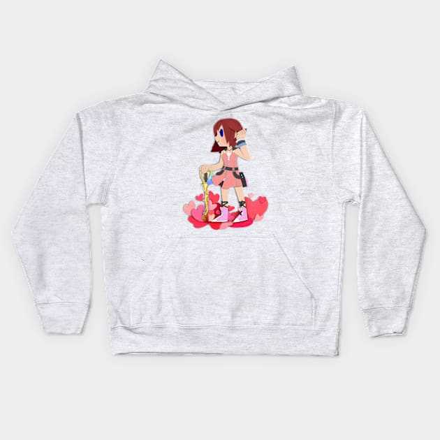 Paper Kairi Kids Hoodie by VenaCoeurva